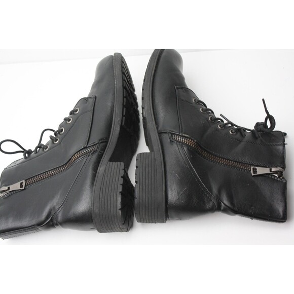 Seven 7 Jackie Boot Womens sz 11 Black Leather 90's Y2K Moto Riding - Picture 6 of 10